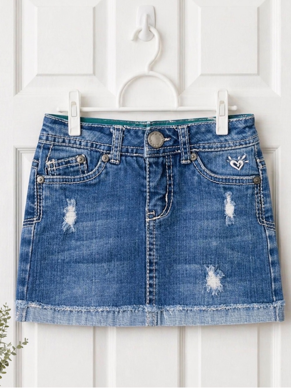 Cute Girls Justice Size 6 Denim Skirt